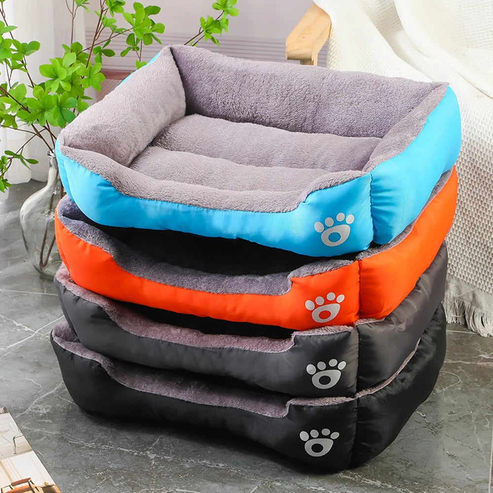 Plush Dog Sofa Bed With Waterproof Cotton Cushion
