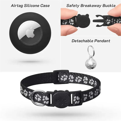 Cat Collar Compatible with Apple Airtag with Bell