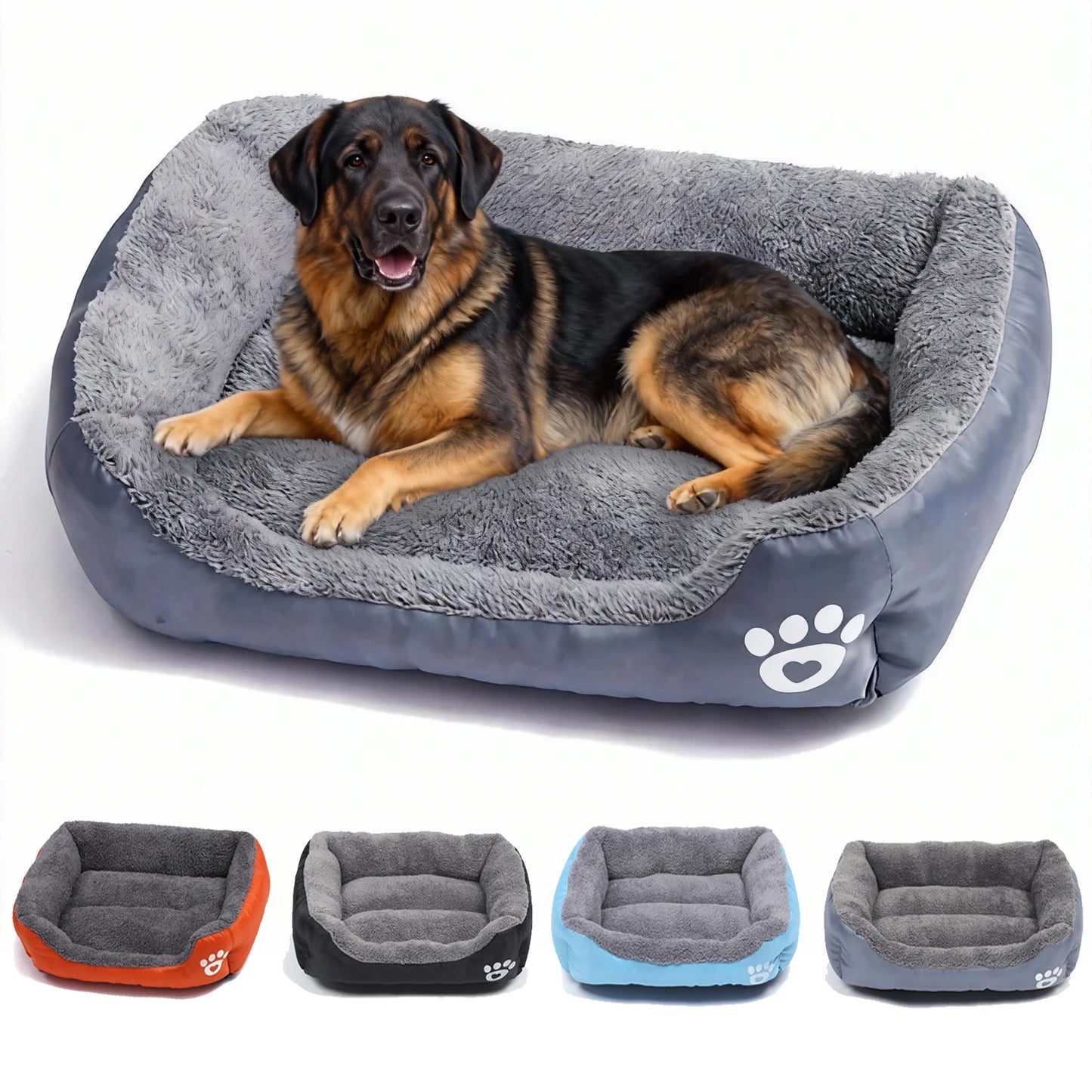 Plush Dog Sofa Bed With Waterproof Cotton Cushion