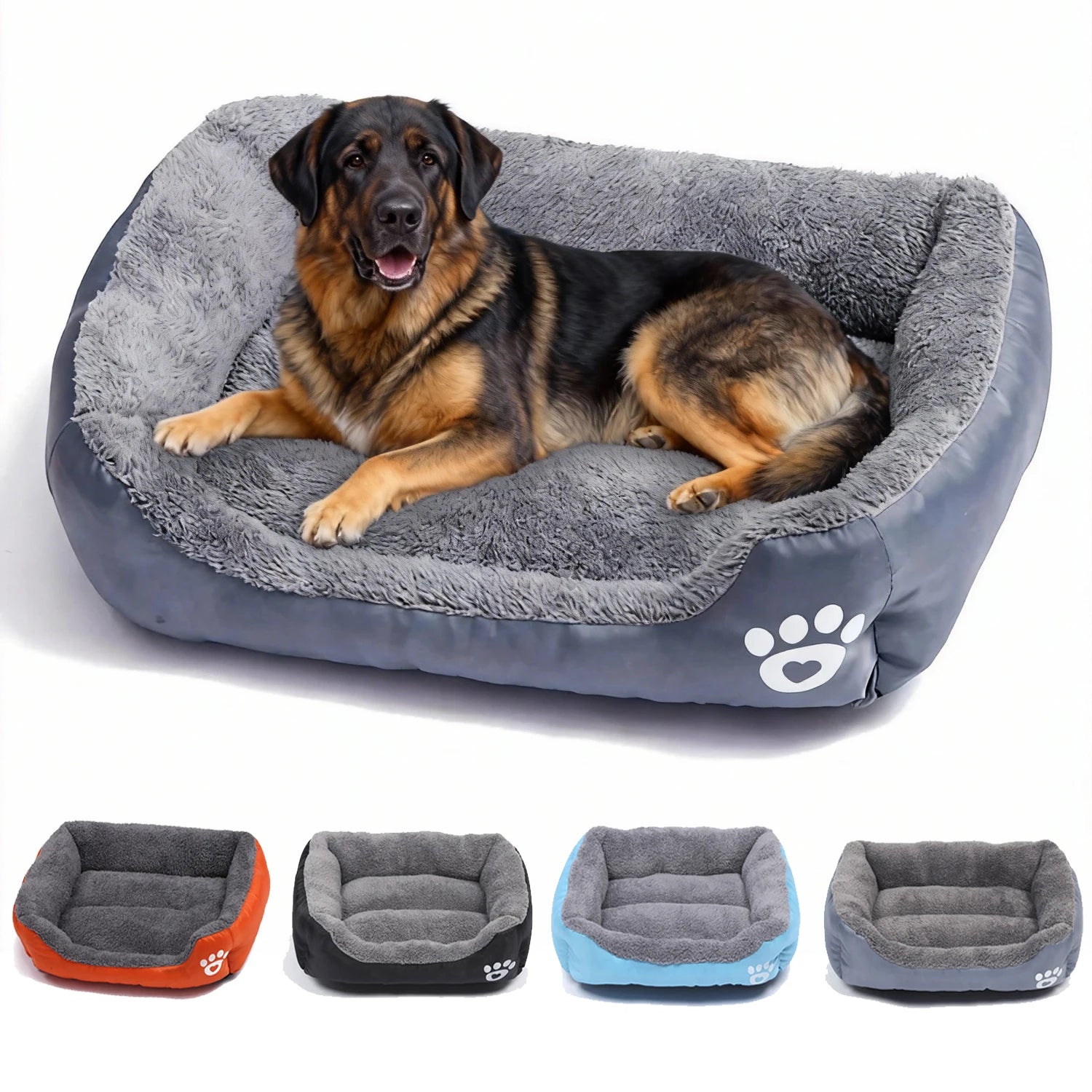 Plush Dog Sofa Bed With Waterproof Cotton Cushion
