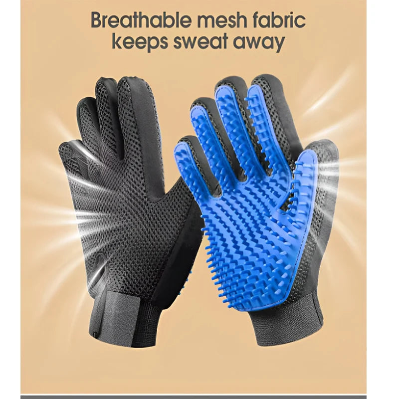 Silicone Pet Grooming Glove Brush For Dogs And Cats