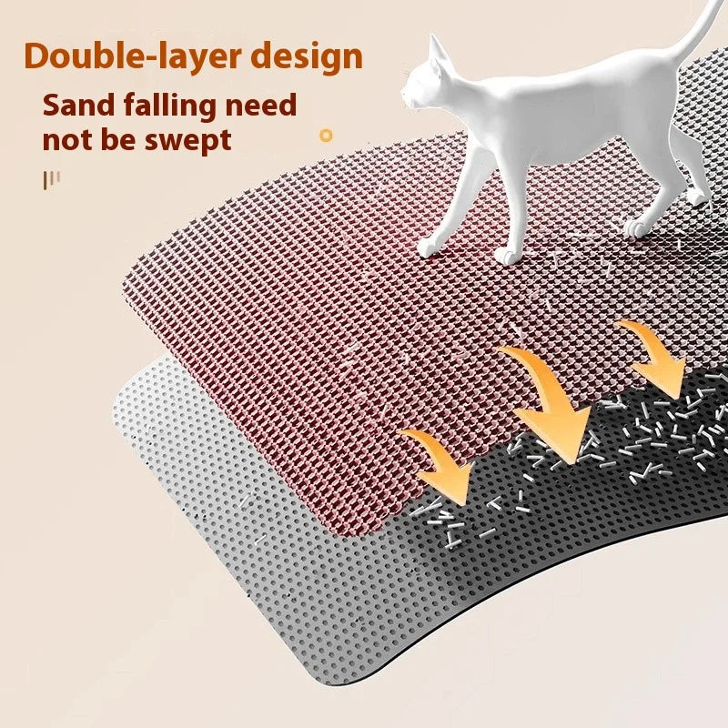 Extra Large Cat Litter Mat Double Layer Waterproof