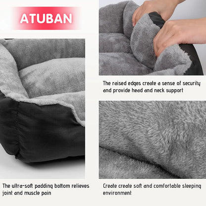 Plush Dog Sofa Bed With Waterproof Cotton Cushion