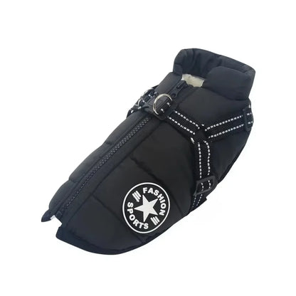 Waterproof Dog Jacket with Harness Hole