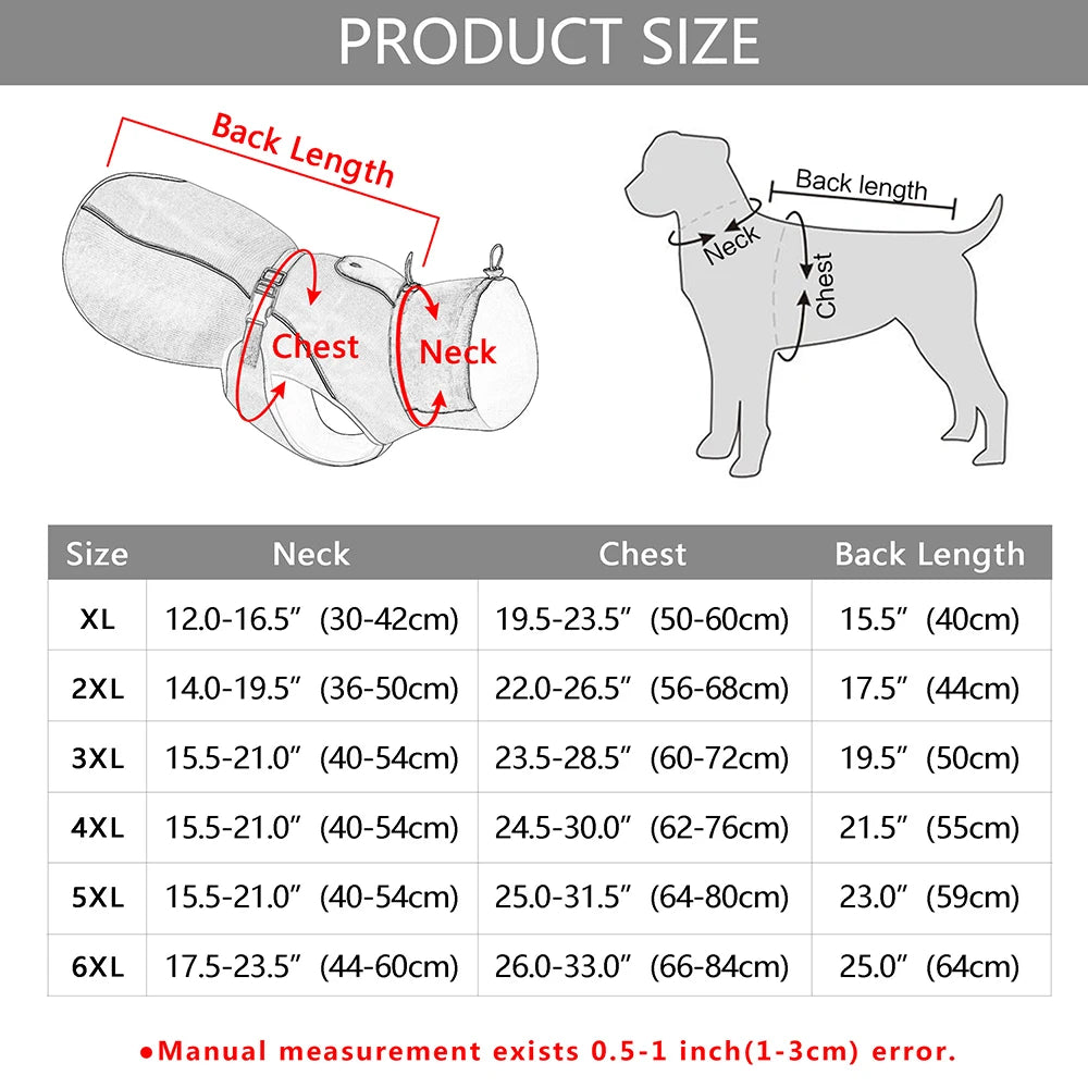 Waterproof Warm Coat for Large Dogs