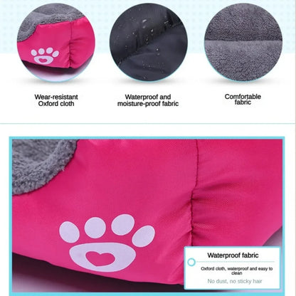 Plush Dog Sofa Bed With Waterproof Cotton Cushion