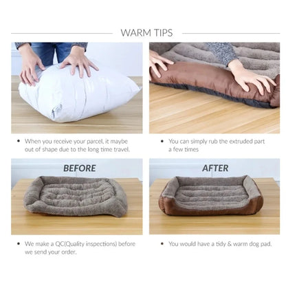 Plush Dog Sofa Bed With Waterproof Cotton Cushion