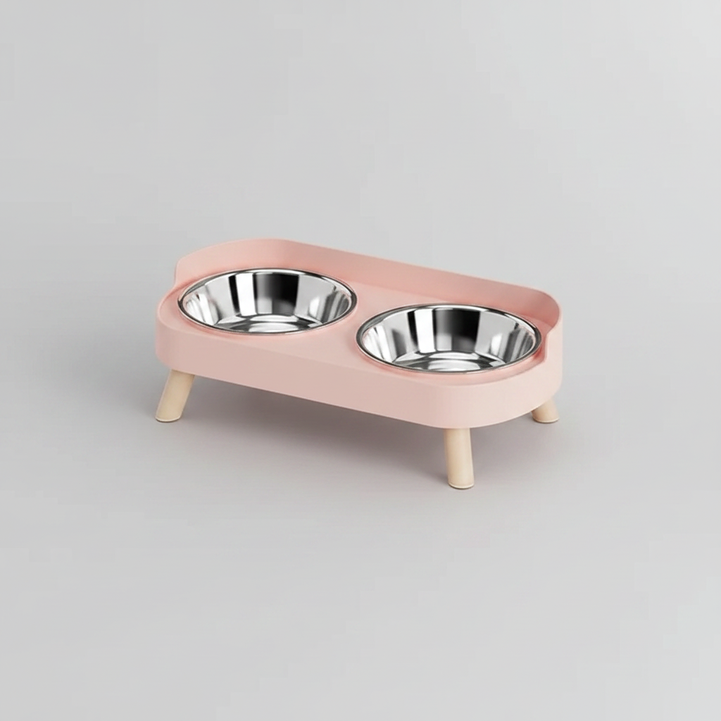 Pink bowl feeder