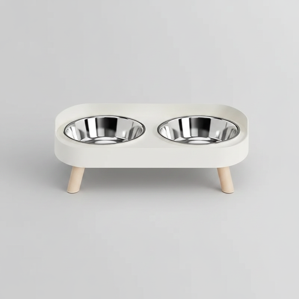 White bowl feeder